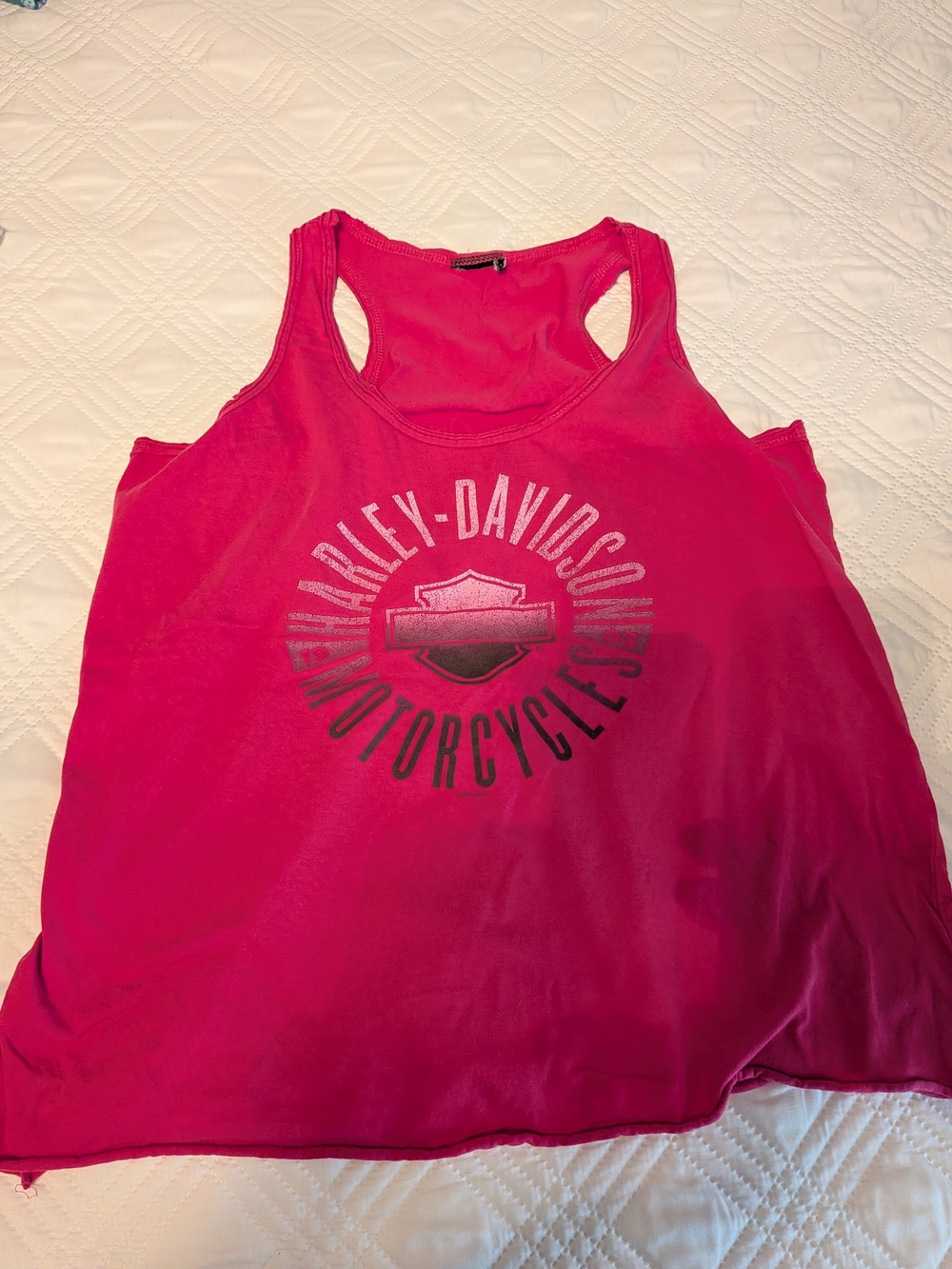 Harley-Davidson Women's Hot Pink Racerback Tank with Logo
